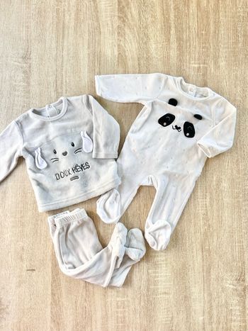 2 pyjamas hiver bébé fille