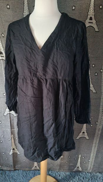 Blouse noir à manches longues taille M