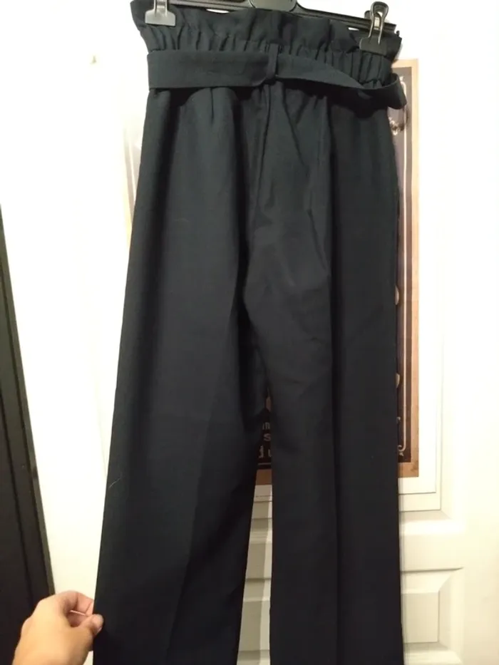 Pantalon Y Coo T36 – noir taille haute, chic avec ceinture - photo numéro 8