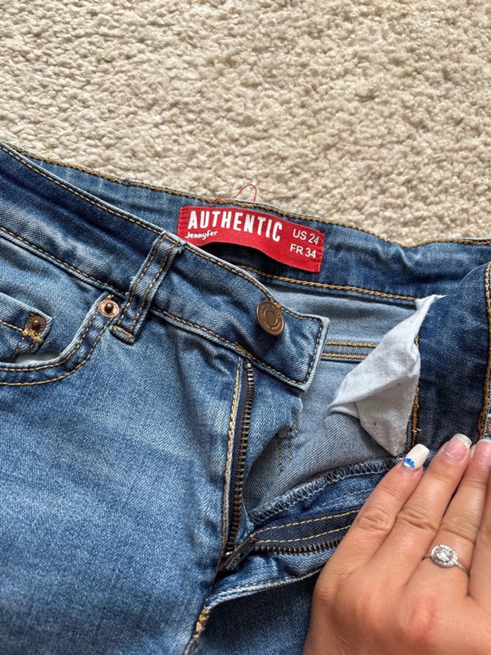 jean skinny à trou jennyfer taille 34 - photo numéro 5