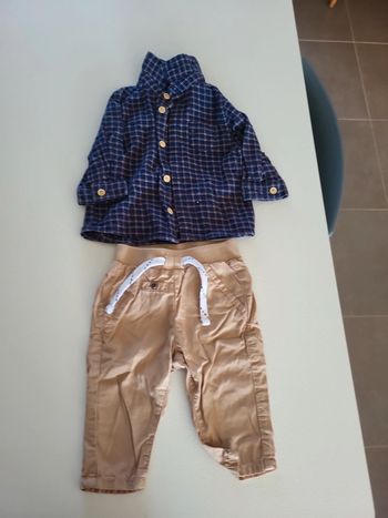 Ensemble pantalon chemise garçon 3 mois