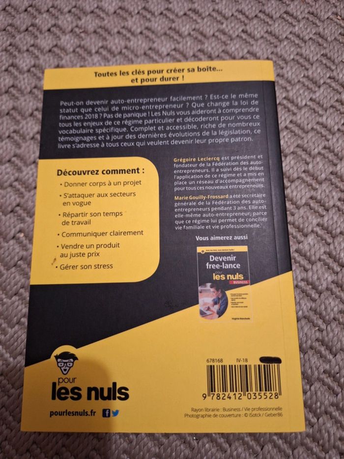 Livre "L'Auto-entrepreneur pour les nuls" - photo numéro 2