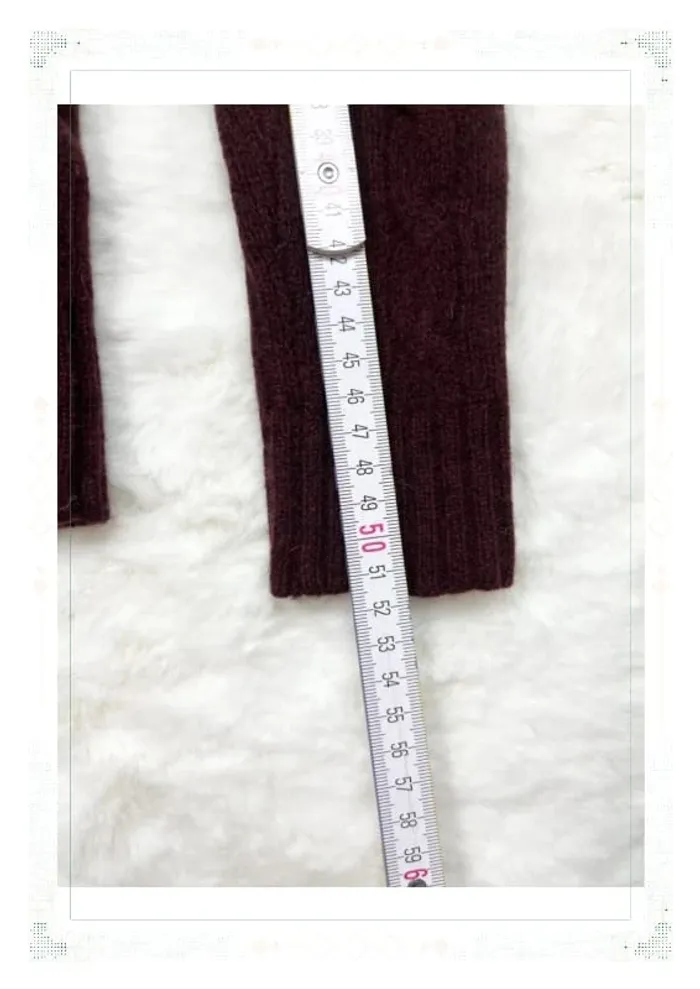 Ralph Lauren pull femme laine mérinos torsadé bordeaux col rond taille S (étiquette coupée) - photo numéro 10
