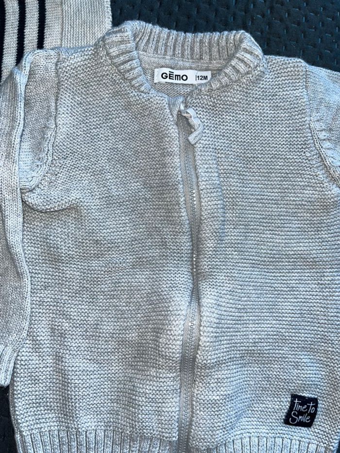 Lot 2 gilets épais bébé garçon 12 mois Tape à l’œil/Gemo - photo numéro 3