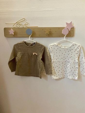 Lot 2 teeshirt manche longues, 12 mois