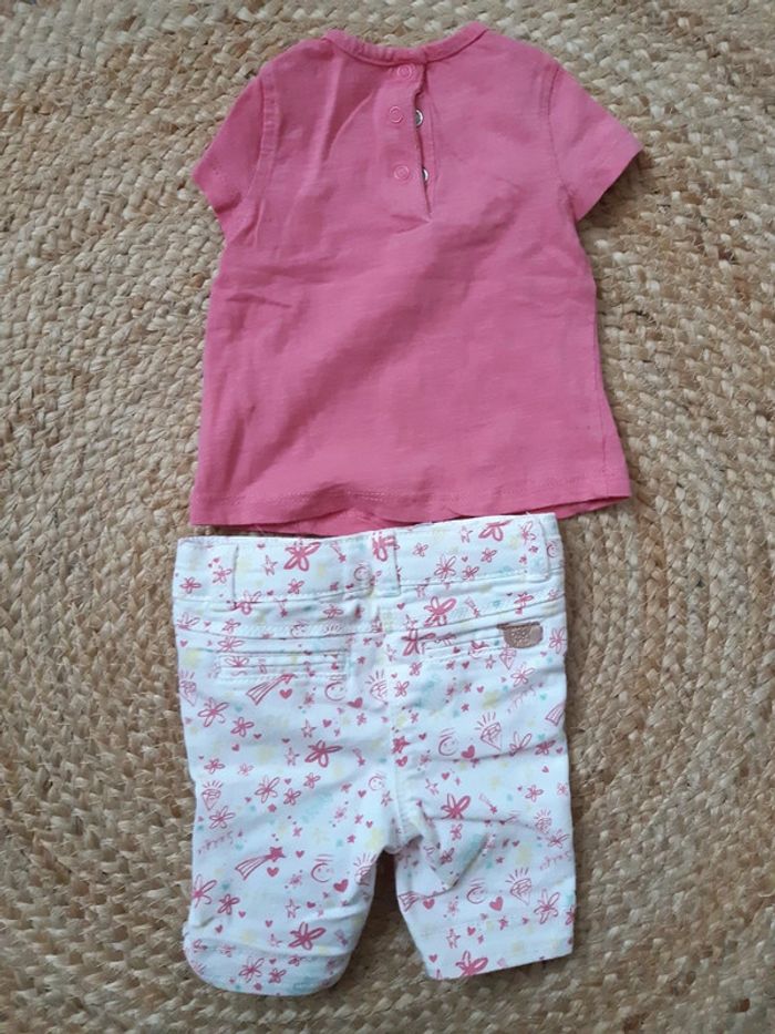Tenue haut rose et pantalon Orchestra 3 mois - photo numéro 4