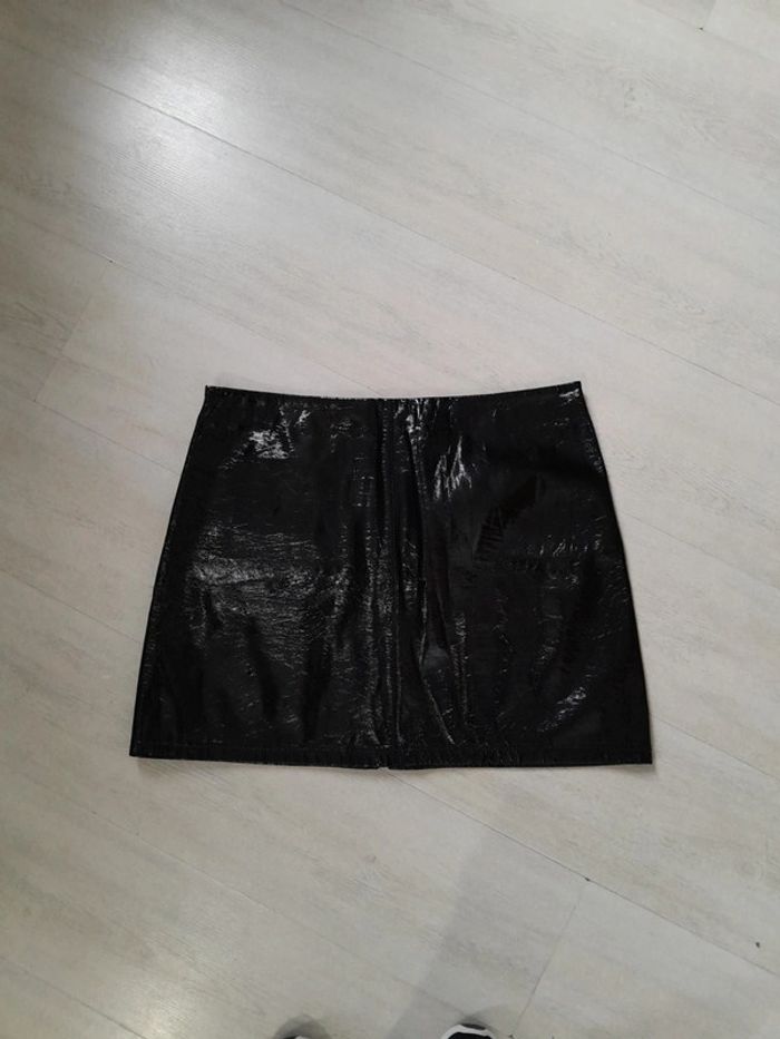 Jupe simili cuir brillant zip pimkie - photo numéro 2
