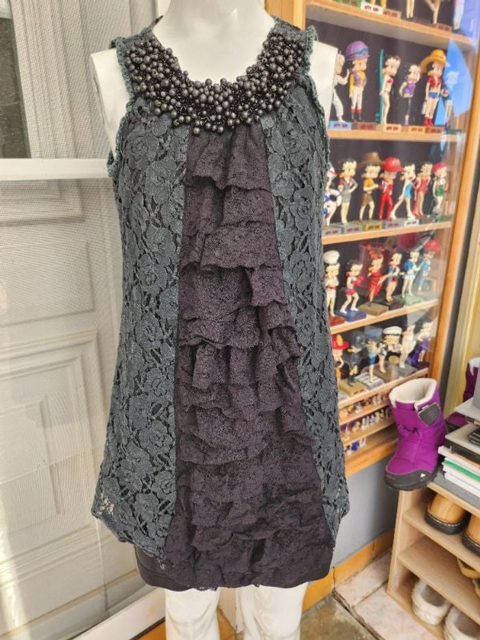 Tunique sans manches noire Karla taille S (Md)