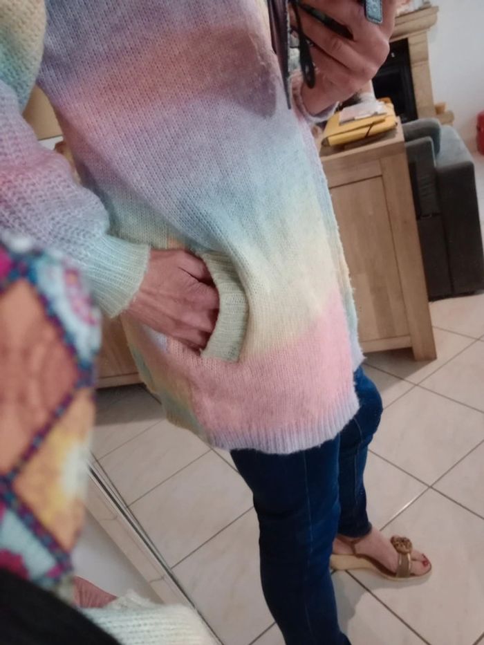 Gilet femme M rainbow mailles  p - photo numéro 5