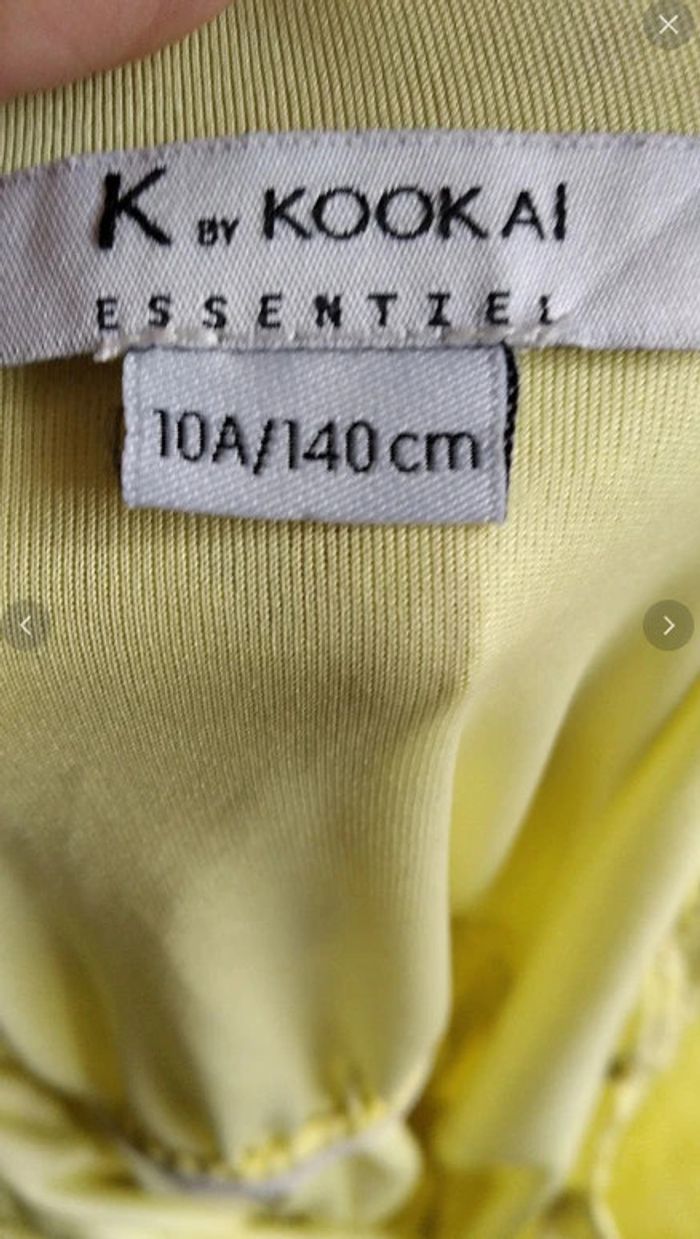 Robe courte jaune Kookai 10 ans - photo numéro 4