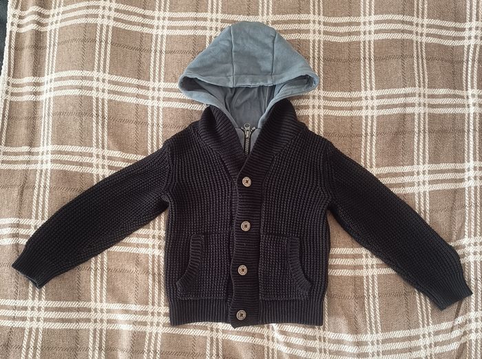 Sweat-Gilet à Capuche Noir & Gris - 5 Ans / Kiabi