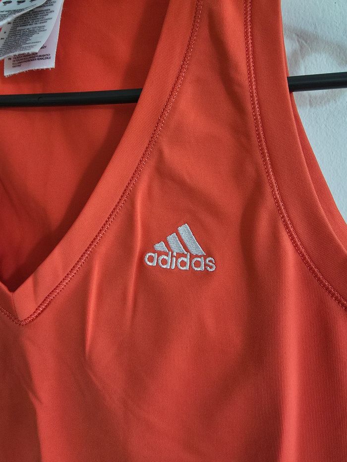 Débardeur de sport orange Adidas Clima365 - photo numéro 2