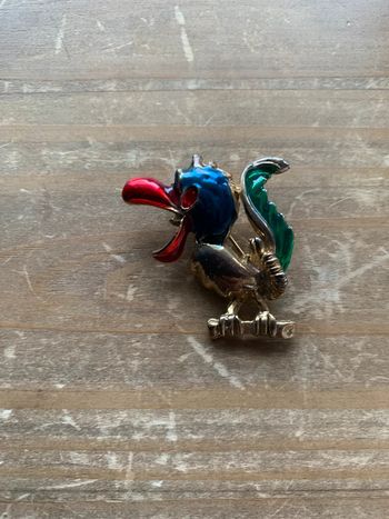 Broche coq vintage