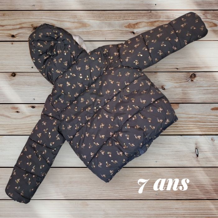 Doudoune à capuche fille doublée maille polaire - photo numéro 2
