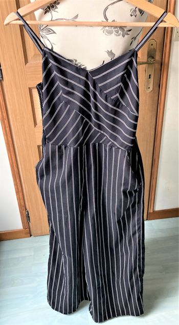 Combinaison à bretelles marine rayée blanc Pimkie taille 36/38