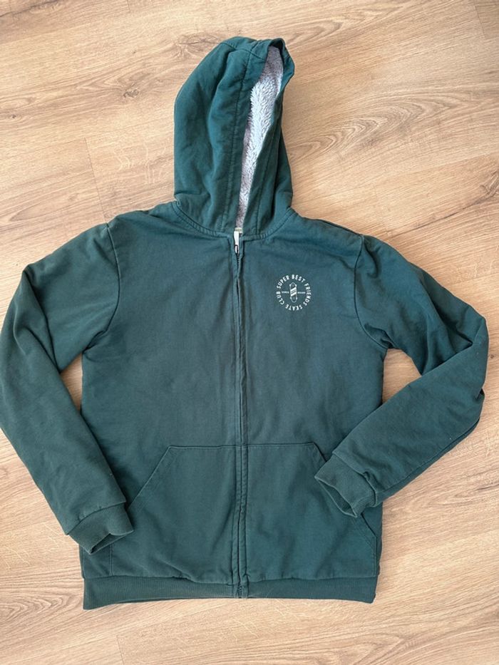Sweat zippé doublure sherpa 14 ans neuf