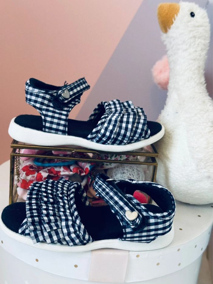 Sandale fronce vichy