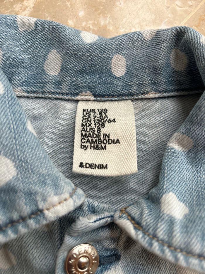 Veste en jean 6/7 ans H&M - photo numéro 3