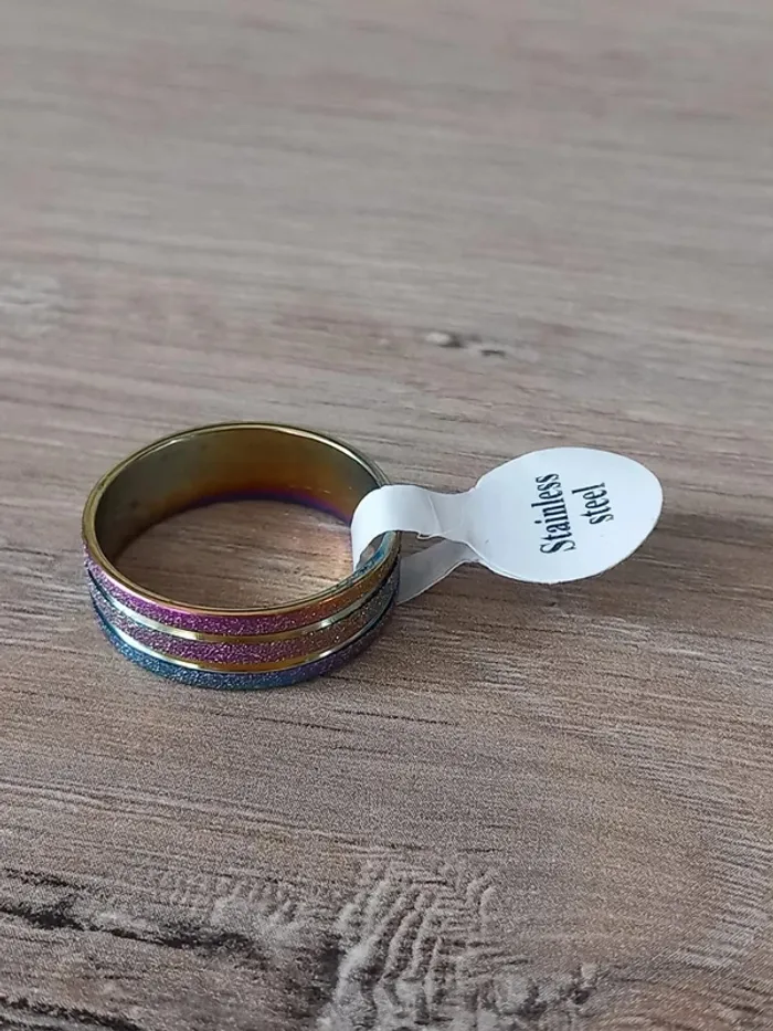 Bague acier inoxydable multicolore - photo numéro 2