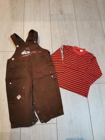 Salopette et tee shirt