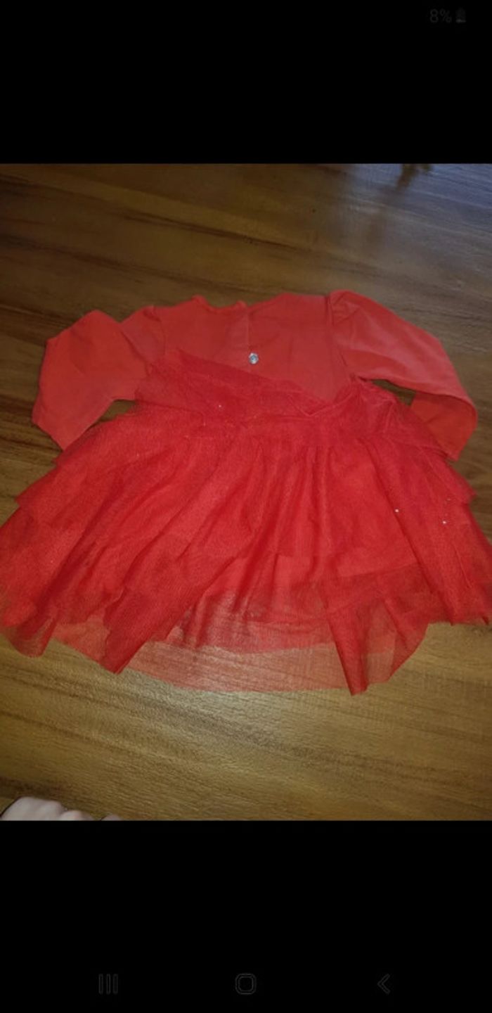 Robe rouge à tutu minnie Disney 6 mois - photo numéro 3