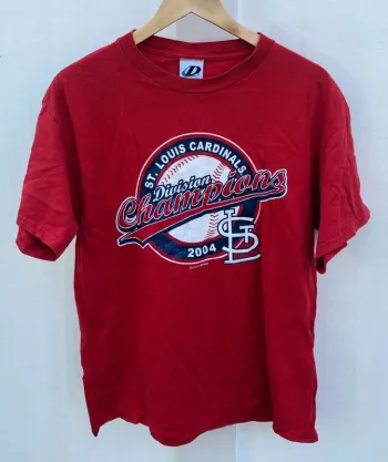 T-shirt MLB Baseball US Missouri St Louis Cardinals Division Champions 2004 Mens Medium