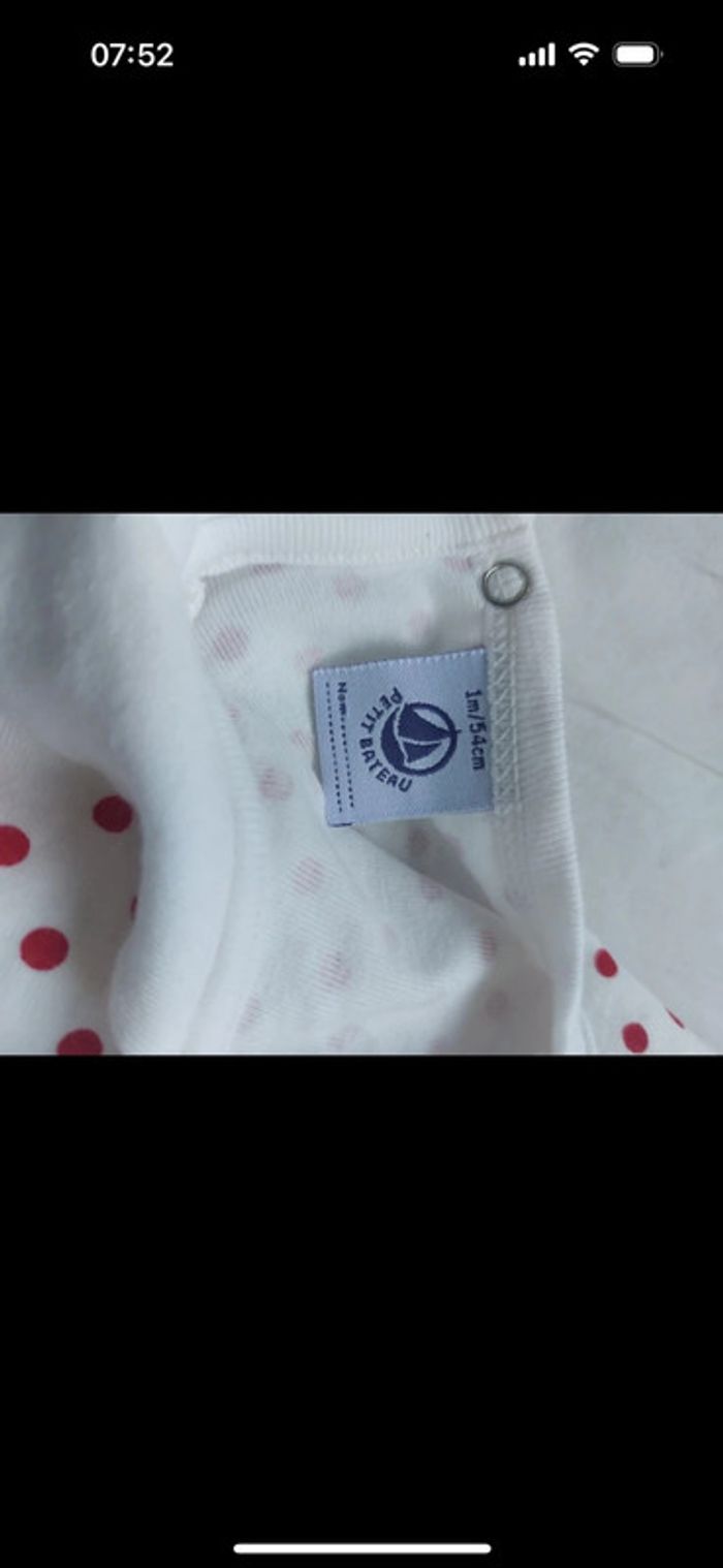 Body Petit Bateau taille 1 mois - photo numéro 3