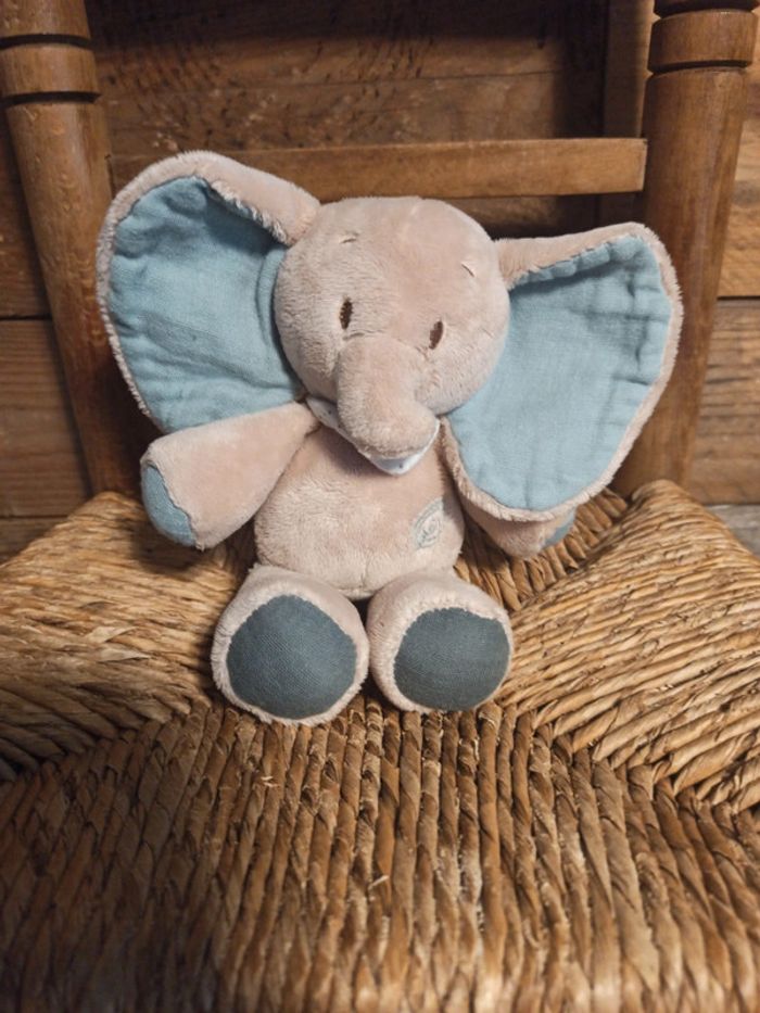 Peluche éléphant Nattou hochet tbe - photo numéro 2