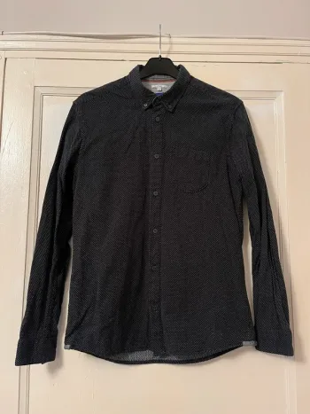 Chemise Jules noir à pois blanc