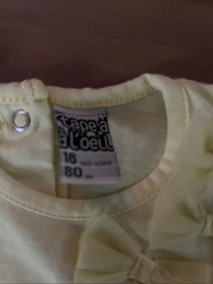 Ensemble short marron/teeshirt jaune Tape à l’œil  18 mois - photo numéro 10