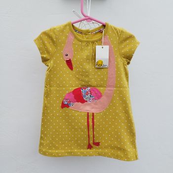 Robe d'été avec appliqué flamant