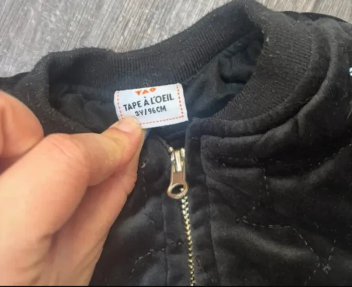 Veste bébé chaude velours et strass 3 ans - photo numéro 4