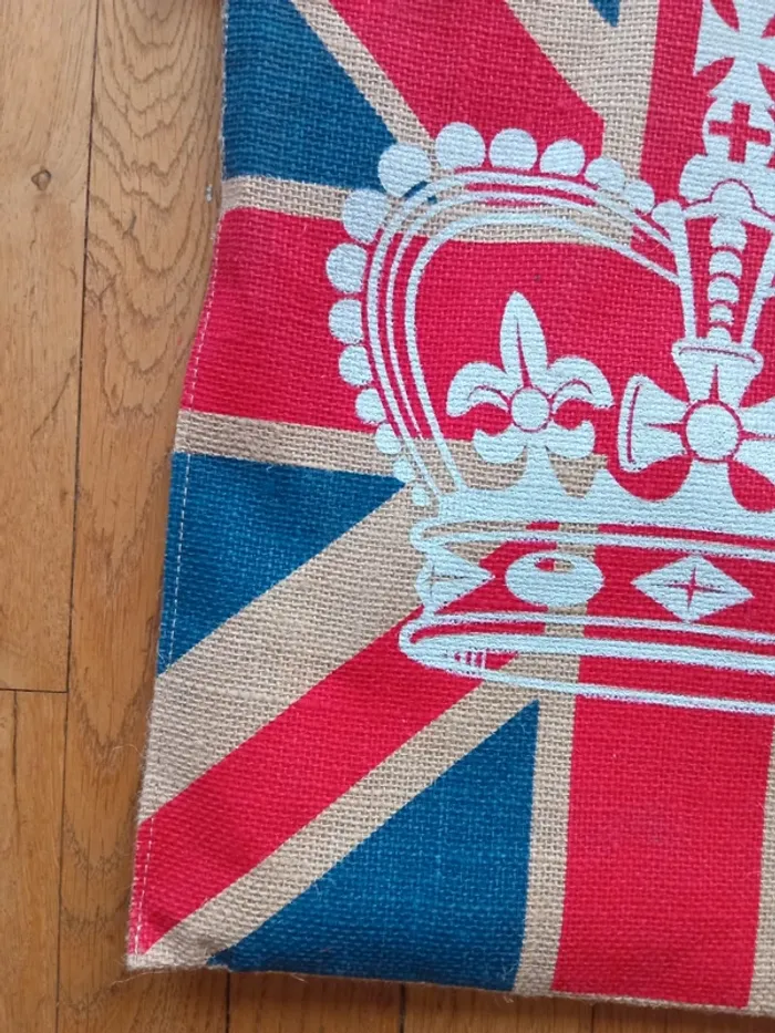 Sac tote bag toile de jute Glorious Britain 40x35 cm neuf avec étiquette acheté en Angleterre - photo numéro 7