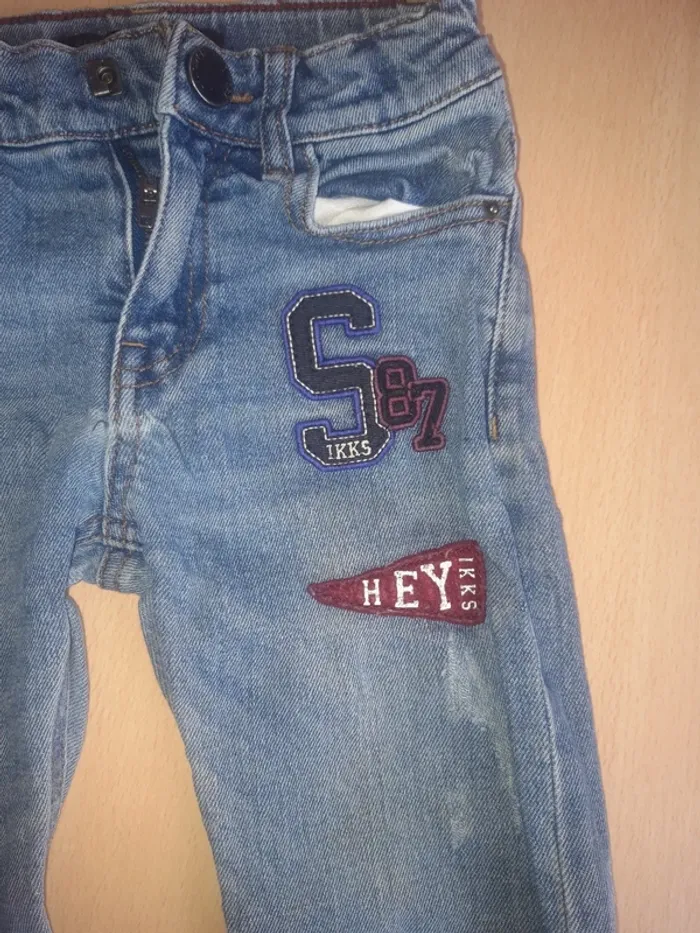 Jeans effet usé Ikks 5 ans - photo numéro 4