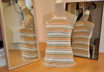 Pull & Bear top maille rayé t.XS tb état