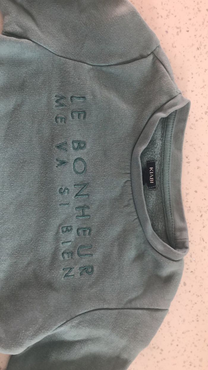 Sweat sans capuche bleu mixte 5 ans - photo numéro 2