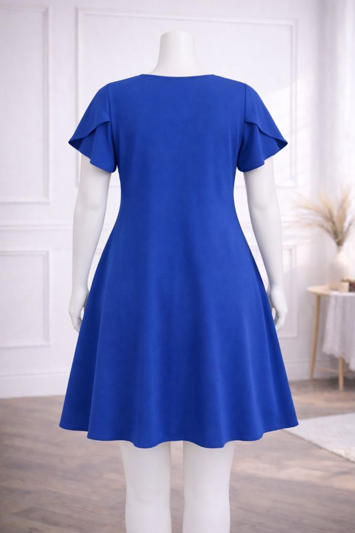 Robe nœud torsadé élégance azur bleu roi Femme taille 54 marque Asos 💍 - photo numéro 5
