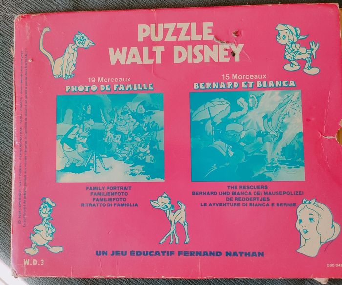 Puzzle vintage Disney de 1978 19 pièces - photo numéro 2