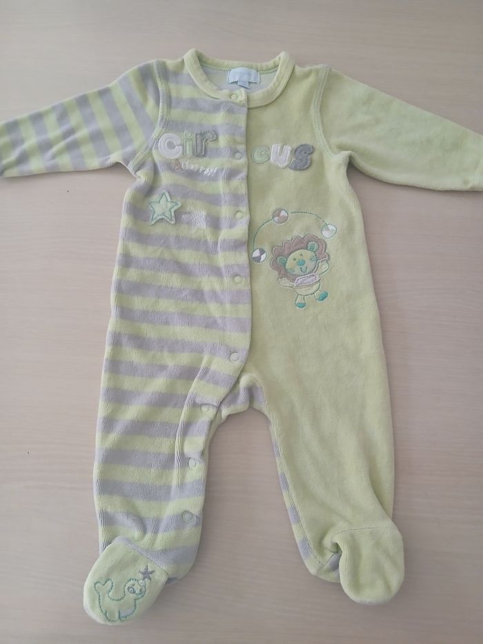 Pyjama garcon 1 piece en coton d hiver taille 3 mois marque tex baby - photo numéro 7