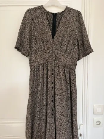 Robe longue/ robe midi motif fleuri