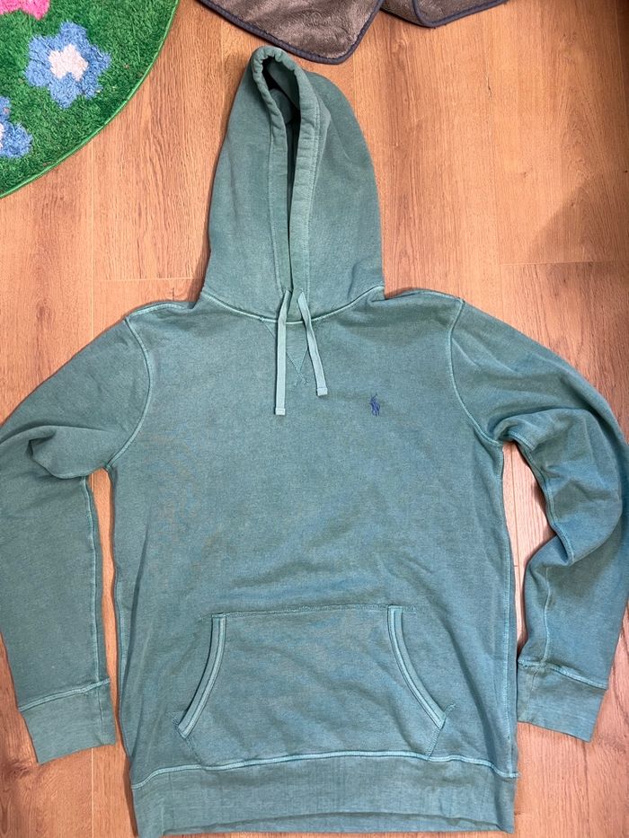 Hoodie Ralph Lauren vintage turquoise