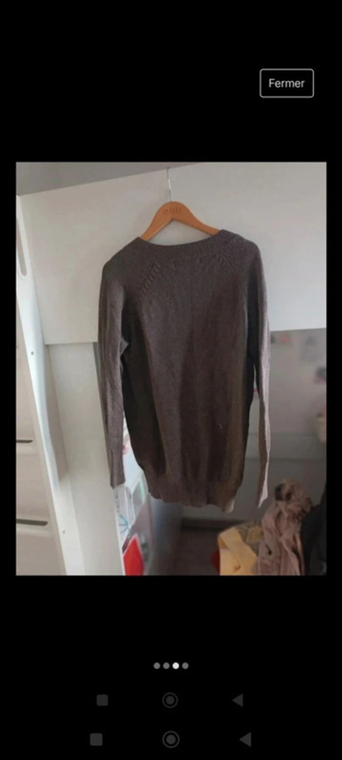Pull taupe Zara taille M - photo numéro 3