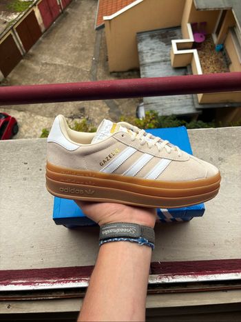 Adidas Gazelle Bold Wonder White/White/Gold Met - Taille 38,5 - Neuves