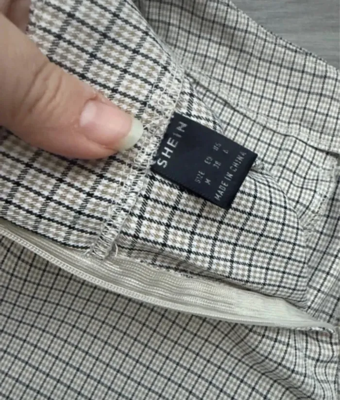 Pantalon large à carreaux SHEIN taille M ou 38 - photo numéro 2
