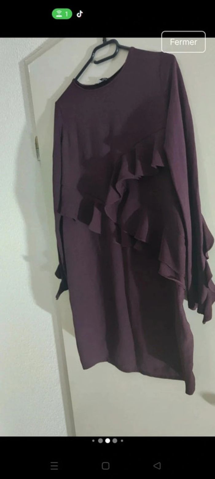 Robe Élégante Zara Prune - photo numéro 7