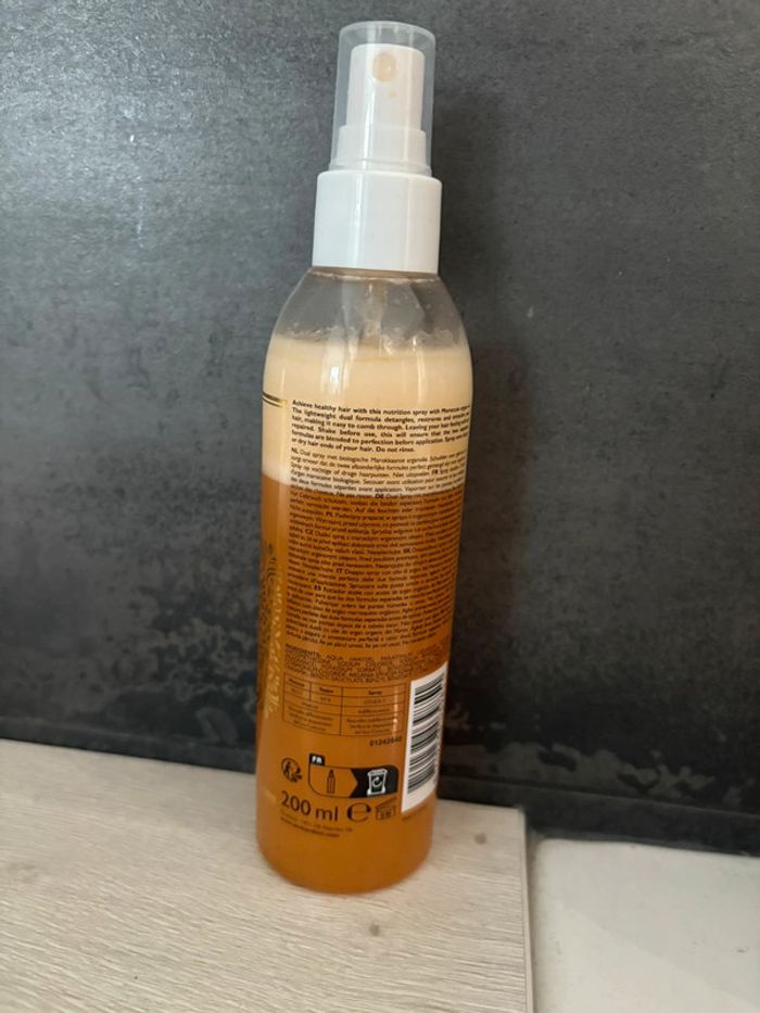 Spray à l'huile d'Argan du Maroc Nourrit Adoucit et fait briller pour cheveux secs ou endommagés - photo numéro 2