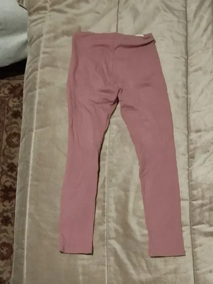Legging H&M rose lila intérieur moutonné fille 10 ans - photo numéro 4