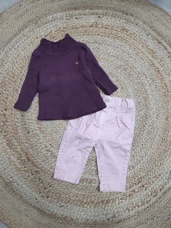 Tenue pull côtelé et pantalon 3 mois