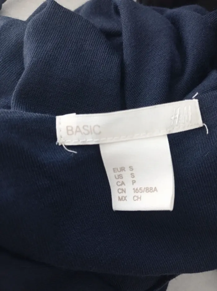 Robe bleue marine fine avec fines bretelles T.S basic H&M - photo numéro 4