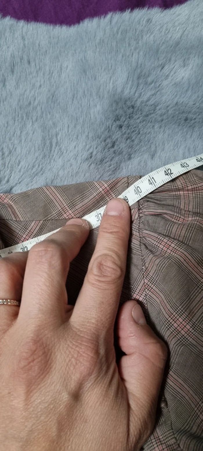 Veste zippée carreaux marrons et roses - photo numéro 6